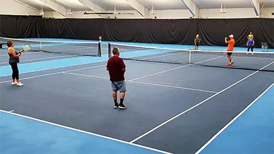 Evening Tennis Clinic at IF Tennis Academy, Idaho Falls, ID.
